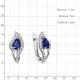Серебряные серьги AQUAMARINE А400324АБ с фианитом и гидротермальным сапфиром