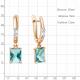 Серебряные серьги AQUAMARINE А40038288-п с фианитом и турмалином
