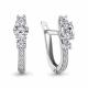 Серебряные серьги AQUAMARINE А400430 с фианитом