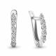 Серебряные серьги AQUAMARINE А400431 с фианитом