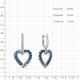 Серебряные серьги AQUAMARINE А400844АБ с топазом, фианитом и гидротермальным сапфиром