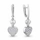Серебряные серьги AQUAMARINE А400979А с фианитом