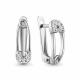 Серебряные серьги AQUAMARINE А401016А с фианитом
