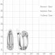 Серебряные серьги AQUAMARINE А401016А с фианитом