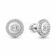 Серебряные серьги AQUAMARINE А401085А с фианитом
