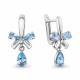 Серебряные серьги AQUAMARINE А401135Н с топазом