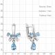 Серебряные серьги AQUAMARINE А401135Н с топазом