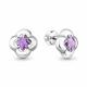 Серебряные серьги AQUAMARINE А40115104 с аметистом