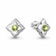 Серебряные серьги AQUAMARINE А40115207 с хризолитом