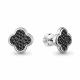 Серебряные серьги AQUAMARINE А401157Ч с ювелирным кристаллом