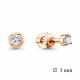 Серьги из золочёного серебра AQUAMARINE А40612-п с фианитом