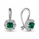 Серебряные серьги AQUAMARINE А40965Г с фианитом и ювелирным кристаллом