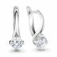 Серебряные серьги AQUAMARINE А42076 с Swarovski
