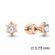 Серьги из золочёного серебра AQUAMARINE А42087-п с Swarovski
