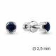 Серебряные серьги AQUAMARINE А42891Б с гидротермальным сапфиром
