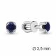 Серебряные серьги AQUAMARINE А42891Н с гидротермальным сапфиром