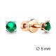 Серьги из золочёного серебра AQUAMARINE А42892Г-п с гидротермальным изумрудом