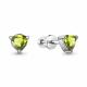 Серебряные серьги AQUAMARINE А4319807 с хризолитом