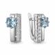 Серебряные серьги AQUAMARINE А4326405А с топазом и фианитом