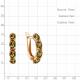 Серьги из золочёного серебра AQUAMARINE А4329319-п с султанитом