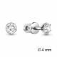 Серебряные серьги AQUAMARINE А436431А с фианитом