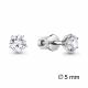 Серебряные серьги AQUAMARINE А436441А с фианитом