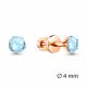 Серьги из золочёного серебра AQUAMARINE А4403605-п с топазом