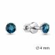 Серебряные серьги AQUAMARINE А4403608 с Лондон топазом