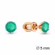 Серьги из золочёного серебра AQUAMARINE А4403709-п с агатом