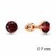 Серьги из золочёного серебра AQUAMARINE А4403903-п с гранатом
