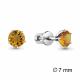 Серебряные серьги AQUAMARINE А4403906 с цитрином