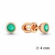 Серьги из золочёного серебра AQUAMARINE А4407109-п с агатом