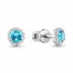 Серебряные серьги AQUAMARINE А4408605А с топазом и фианитом