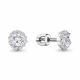 Серебряные серьги AQUAMARINE А44086А с фианитом