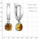 Серебряные серьги AQUAMARINE А4409506 с цитрином