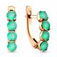 Серьги из золочёного серебра AQUAMARINE А4416009-п с агатом
