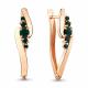 Серьги из золочёного серебра AQUAMARINE А4466409-п с агатом