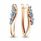Серьги из золочёного серебра AQUAMARINE А4467105-п с топазом