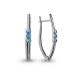 Серебряные серьги AQUAMARINE А4467405 с топазом