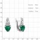 Серебряные серьги AQUAMARINE А4469909А с фианитом и агатом