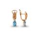 Серьги из золочёного серебра AQUAMARINE А4470105А-п с топазом и фианитом