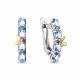 Серебряные серьги AQUAMARINE А4471205А