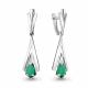 Серебряные серьги AQUAMARINE А4471909 с агатом