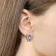 Серьги из золочёного серебра AQUAMARINE А4479504А-п с фианитом и аметистом