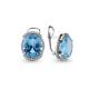Серебряные серьги AQUAMARINE А4479692А с топазом и фианитом