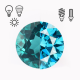 Серебряные серьги AQUAMARINE А4479988А с фианитом и турмалином