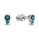 Серебряные серьги AQUAMARINE А4480108 с Лондон топазом