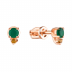 Серьги из золочёного серебра AQUAMARINE А4480178-п с цитрином и агатом