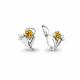 Серебряные серьги AQUAMARINE А4481506А с фианитом и цитрином