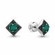 Серебряные серьги AQUAMARINE А4486509Ч с агатом и ювелирным кристаллом